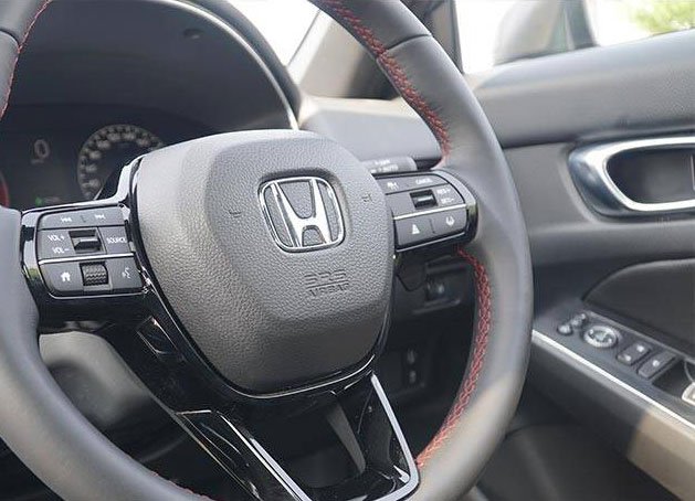 Close up of a car headlight